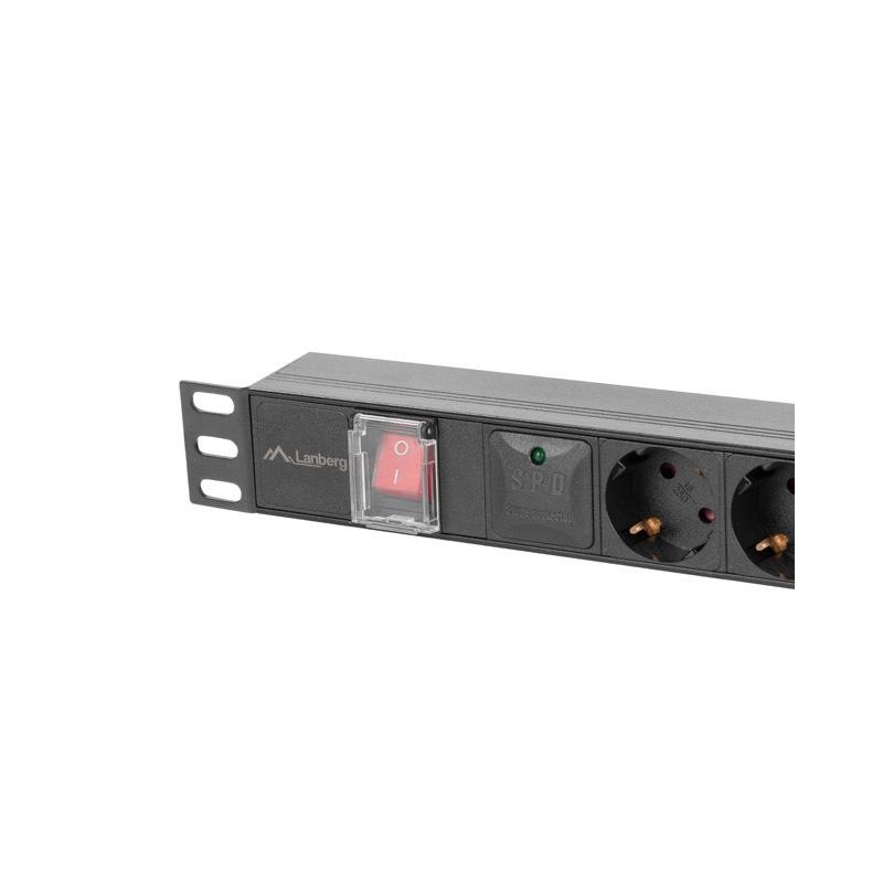 Listwa zasilająca Lanberg Rack PDU 19"1U 16A 6x 230V... | PartsPC.pl