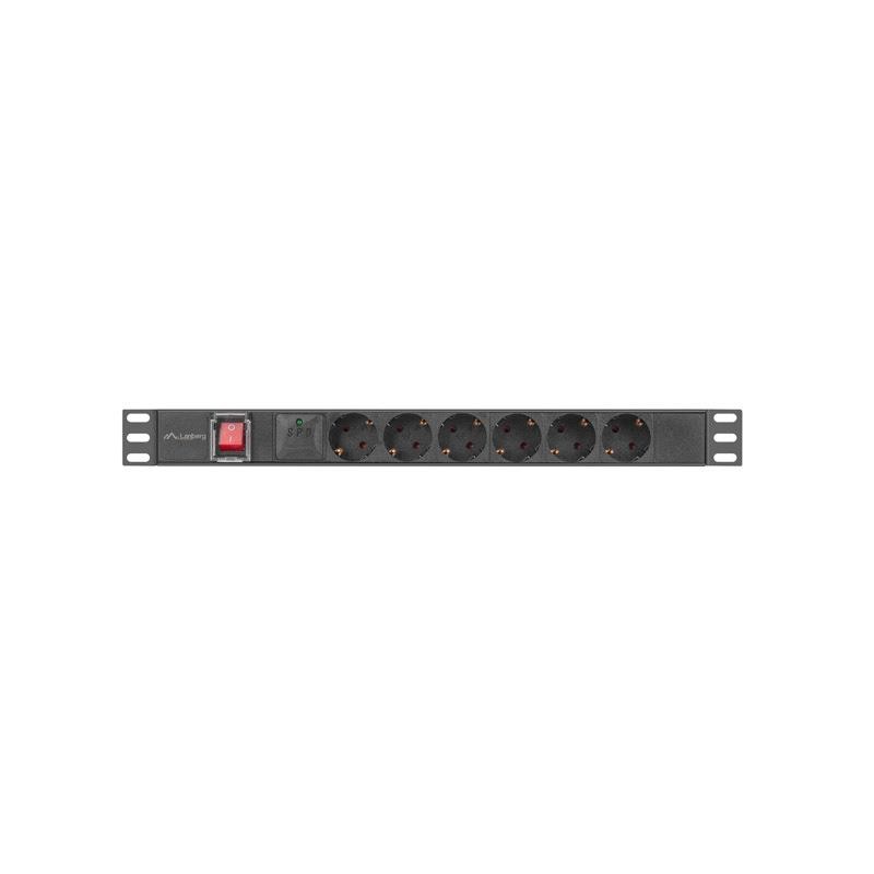 Listwa zasilająca Lanberg Rack PDU 19"1U 16A 6x 230V... | PartsPC.pl