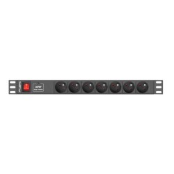 Listwa zasilająca Lanberg do RACK 1U 10A PDU 7x PL 2m czarna… | PartsPC.pl
