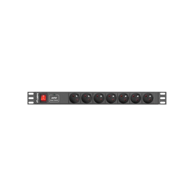 Listwa zasilająca Lanberg do RACK 1U 10A PDU 7x PL 2m czarna… | PartsPC.pl