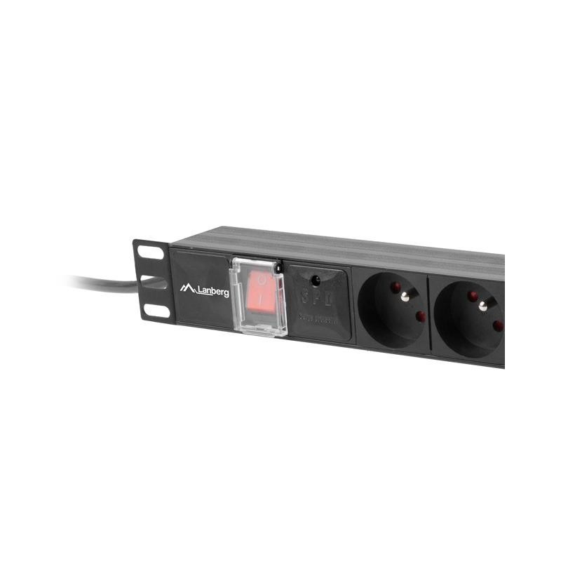 Listwa zasilająca Lanberg do RACK 1U 16A PDU 7x PL 2m czarna… | PartsPC.pl
