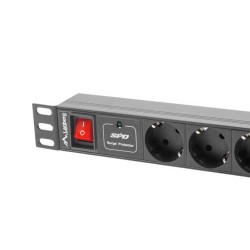 Listwa zasilająca Lanberg do RACK 1U 16A PDU 7x Schuko 2m cz… | PartsPC.pl