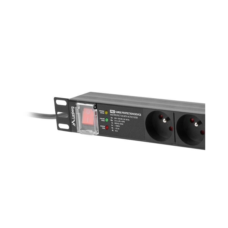 Listwa zasilająca Lanberg do RACK 19" 1U 16A PDU PRO 7x... | PartsPC.pl