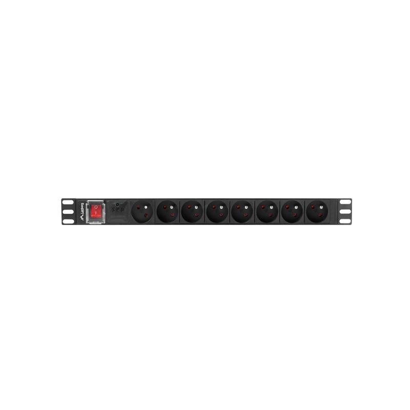 Listwa zasilająca Lanberg do RACK 1U 16A PDU 8x PL 2m czarna… | PartsPC.pl