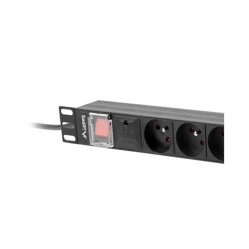 Listwa zasilająca Lanberg do RACK 1U 16A PDU 8x PL 2m czarna… | PartsPC.pl