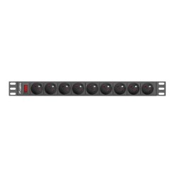 Listwa zasilająca Lanberg do RACK 1U 16A PDU 19" 9x PL 3m cz… | PartsPC.pl