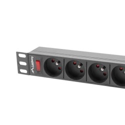 Listwa zasilająca Lanberg do RACK 1U 16A PDU 19" 9x PL 3m cz… | PartsPC.pl