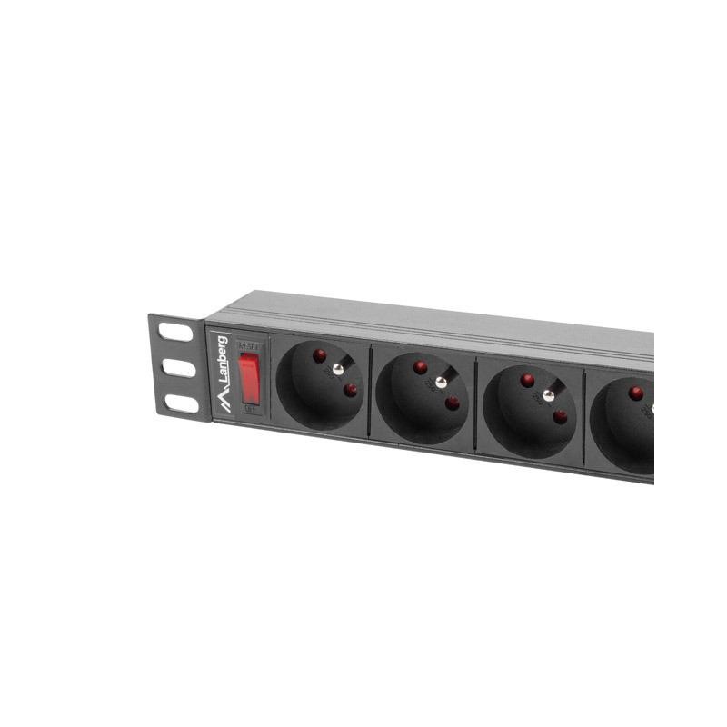 Listwa zasilająca Lanberg do RACK 1U 16A PDU 19" 9x PL 3m cz… | PartsPC.pl