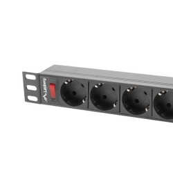 Listwa zasilająca Lanberg do RACK 1U 16A PDU 9x Schuko 3m cz… | PartsPC.pl