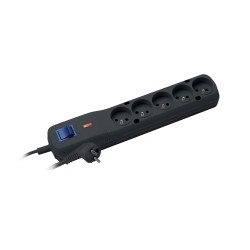 Listwa zasilająca Lestar LF-530WA 5+ 1,5m czarna | PartsPC.pl