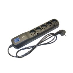 Listwa zasilająca Lestar LF-530WA 5+ 1,5m czarna | PartsPC.pl