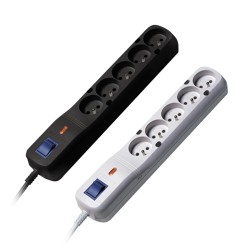 Listwa zasilająca Lestar LF-530WA 5+ 5m czarna | PartsPC.pl