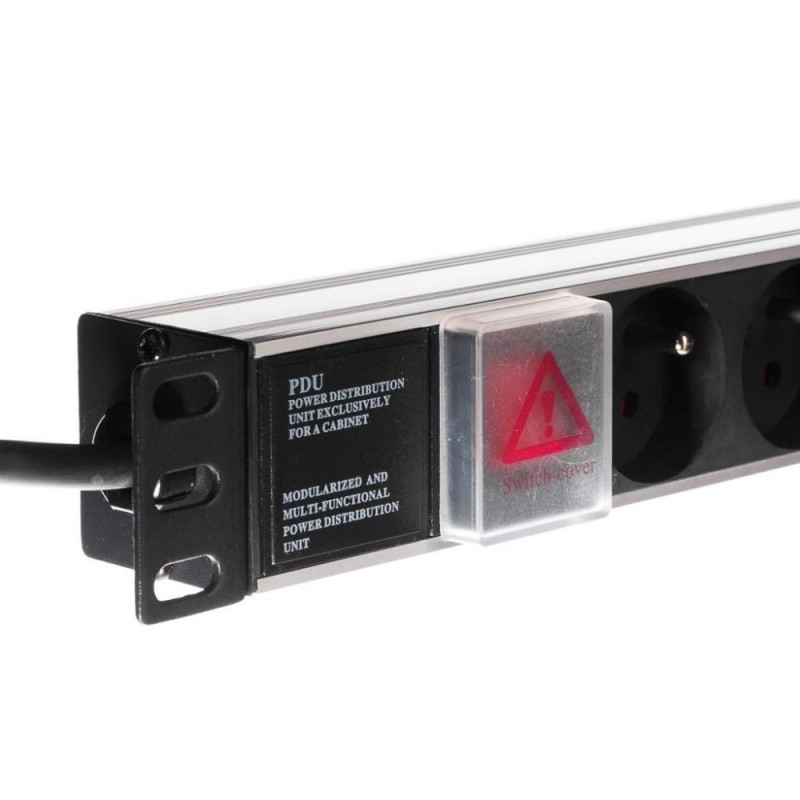 Listwa zasilająca PDU Netrack 19'' 1U, 230V/16A, 8xE, ALU | PartsPC.pl