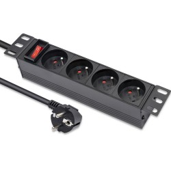 Listwa zasilająca Qoltec PDU do RACK 10" | 1U | 16A | 4xFREN… | PartsPC.pl