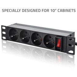Listwa zasilająca Qoltec PDU do RACK 10" | 1U | 16A | 4xFREN… | PartsPC.pl