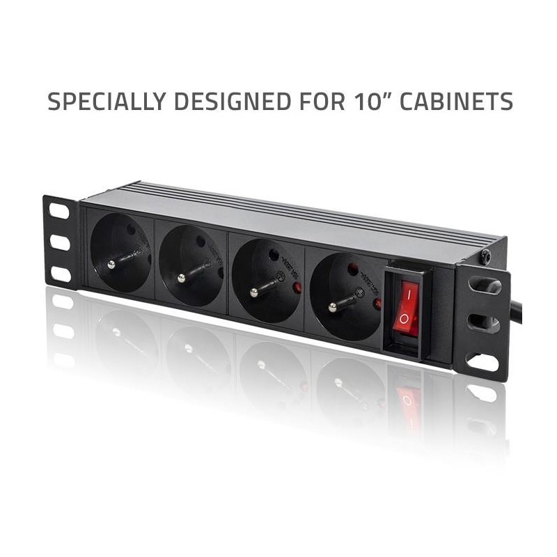 Listwa zasilająca Qoltec PDU do RACK 10" | 1U | 16A | 4xFREN… | PartsPC.pl