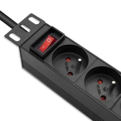Listwa zasilająca Qoltec PDU do RACK 10" | 1U | 16A | 4xFREN… | PartsPC.pl
