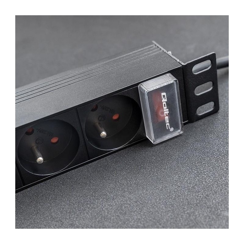 Listwa zasilająca Qoltec PDU do RACK 10" | 1U | 16A | 4xFREN… | PartsPC.pl