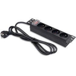 Listwa zasilająca Qoltec PDU do RACK 10" | 1U | 16A | 4xFREN… | PartsPC.pl