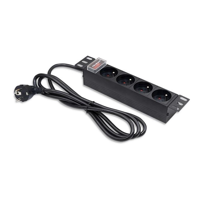 Listwa zasilająca Qoltec PDU do RACK 10" | 1U | 16A | 4xFREN… | PartsPC.pl