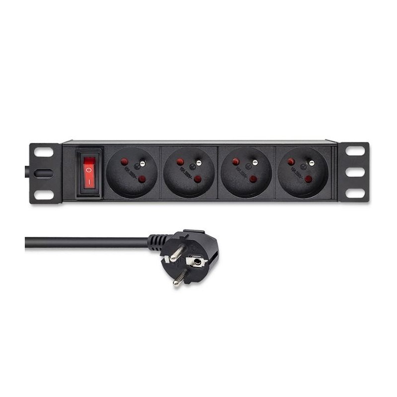 Listwa zasilająca Qoltec PDU do RACK 10" | 1U | 16A | 4xFREN… | PartsPC.pl