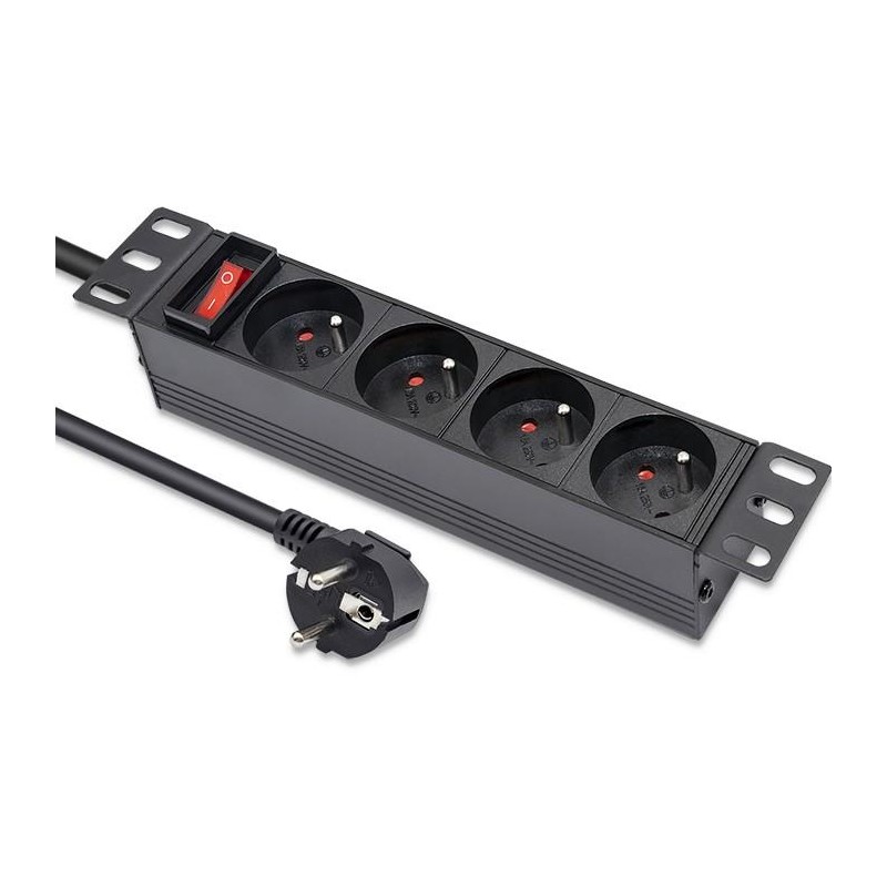 Listwa zasilająca Qoltec PDU do RACK 10" | 1U | 16A | 4xFREN… | PartsPC.pl