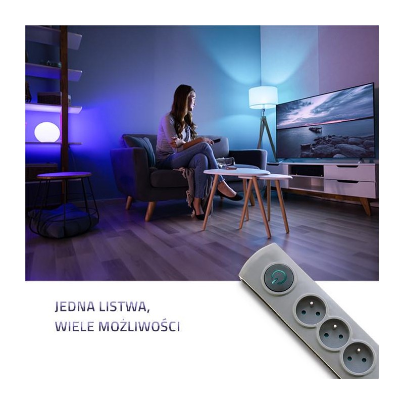 Listwa antyprzepięciowa Qoltec 6 gniazd | 5m | PartsPC.pl