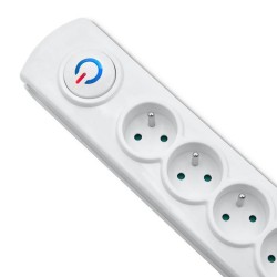 Qoltec Listwa antyprzepięciowa | 8 gniazd | 1.5m | PartsPC.pl