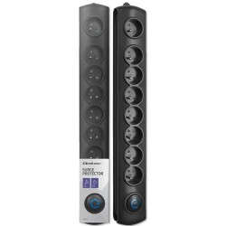 Listwa zasilająca antyprzepięciowa Qoltec 8 gniazd 1,8m | PartsPC.pl
