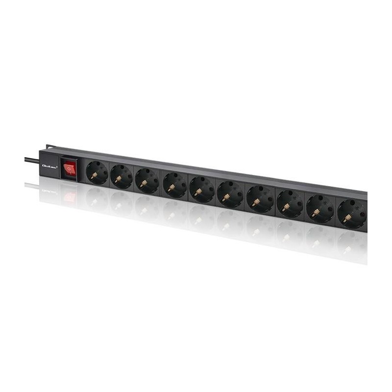 Qoltec Listwa zasilająca PDU do RACK | 16A | 16xSCHUKO | Pio… | PartsPC.pl