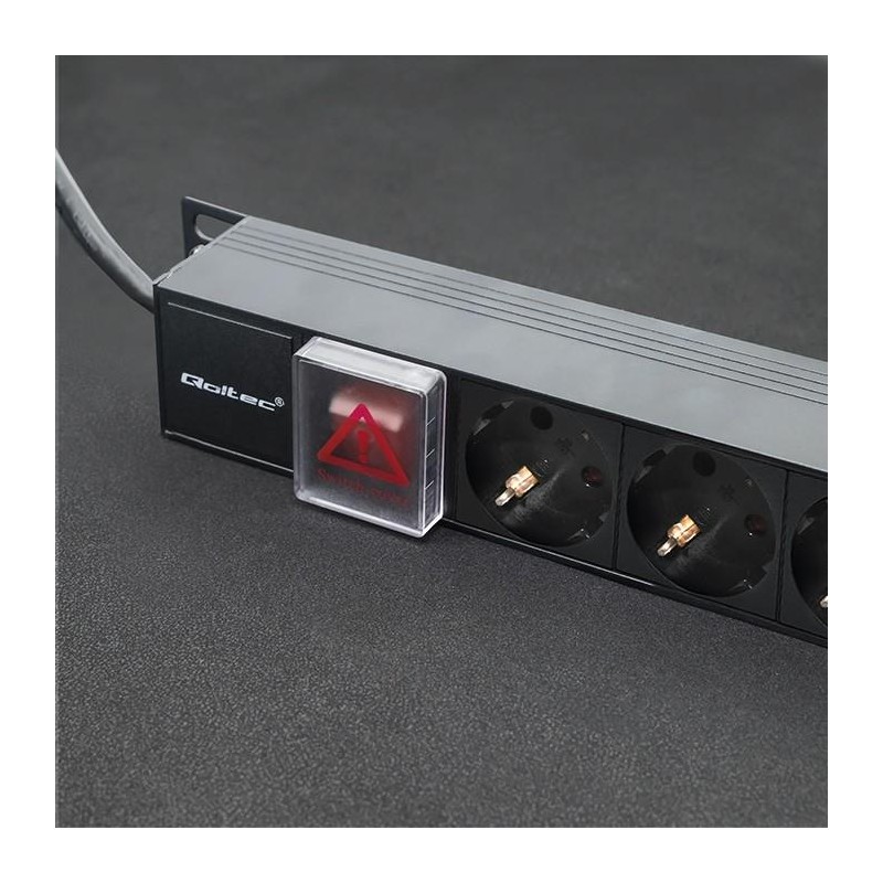 Qoltec Listwa zasilająca PDU do RACK | 16A | 16xSCHUKO | Pio… | PartsPC.pl