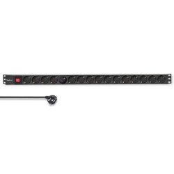 Qoltec Listwa zasilająca PDU do RACK | 16A | 16xSCHUKO | Pio… | PartsPC.pl