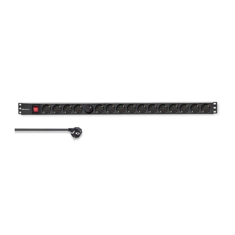 Qoltec Listwa zasilająca PDU do RACK | 16A | 16xSCHUKO | Pio… | PartsPC.pl