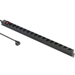 Qoltec Listwa zasilająca PDU do RACK | 16A | 16xSCHUKO | Pio… | PartsPC.pl