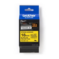 Taśma Brother P-Touch TZe-S641 18mm x 8m (TZES641) - żółta, … | PartsPC.pl
