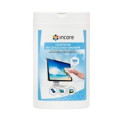 Chusteczki nawilżone do ekranów INCORE 100 szt. tuba mała | PartsPC.pl