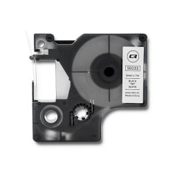 Taśma Qoltec do DYMO D1 40913 | 9mm x 7m | Biała/ Czarny nad… | PartsPC.pl