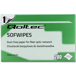 Chusteczki bezpyłowe QOLTEC do światłowodów | PartsPC.pl