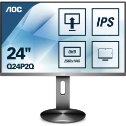 Monitor AOC 23,8" Q24P2Q VGA HDMI DP 4xUSB 3.1 głośniki | PartsPC.pl