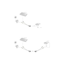 Zestaw pasywnych kabli PoE FastEthernet 10/100Mbps DC 5.5mm/… | PartsPC.pl