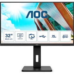 Monitor AOC 31,5" U32P2 2xHDMI DP 4xUSB 3.1 głośniki | PartsPC.pl