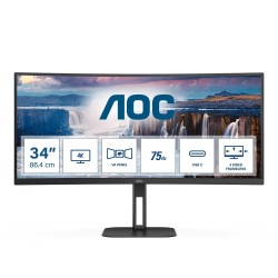 Monitor AOC 34" CU34V5C/BK HDMI DP USB-C głośniki | PartsPC.pl