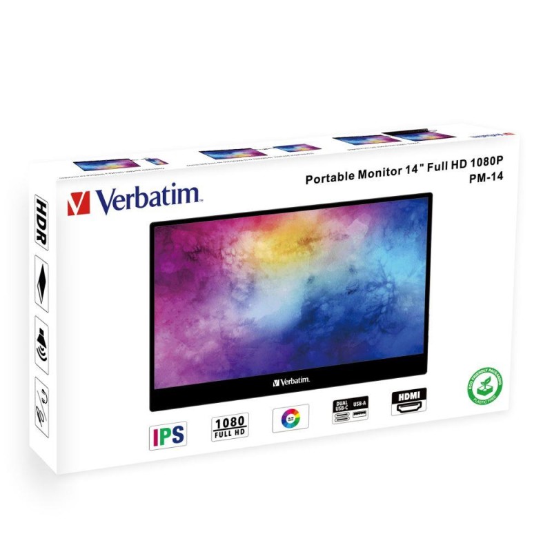 Monitor przenośny Verbatim 14" PM-14 Portable HDMI USB 2.0 2… | PartsPC.pl