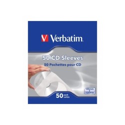 Koperty papierowe na CD DVD Verbatim z okienkiem 50 sztuk | PartsPC.pl