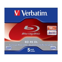 Płyty BD-RE DL Verbatim 2x 50GB (Jewel Case 5) Blu-Ray | PartsPC.pl