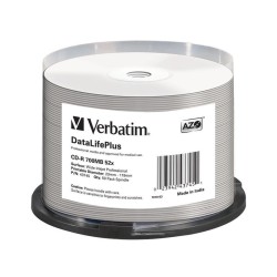Płyty CD-R Verbatim 52x Cake 50 szt DL AZO Nadruk | PartsPC.pl