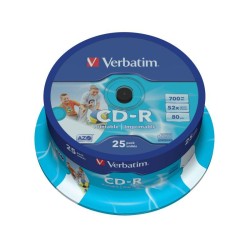 Płyty CD-R Verbatim 52x 700MB (Cake 25) WIDE PRINTABLE | PartsPC.pl