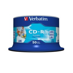Płyty CD-R Verbatim 52x 700MB (Cake 50) WIDE PRINTABLE NON-I… | PartsPC.pl