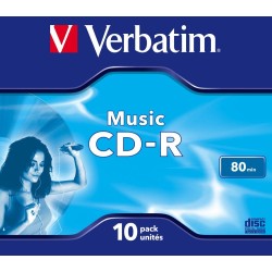 Płyty CD-R Verbatim Music 80min (jewel case 10) | PartsPC.pl