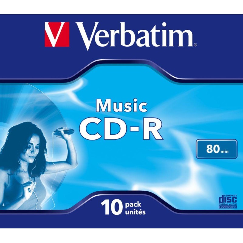 Płyty CD-R Verbatim Music 80min (jewel case 10) | PartsPC.pl